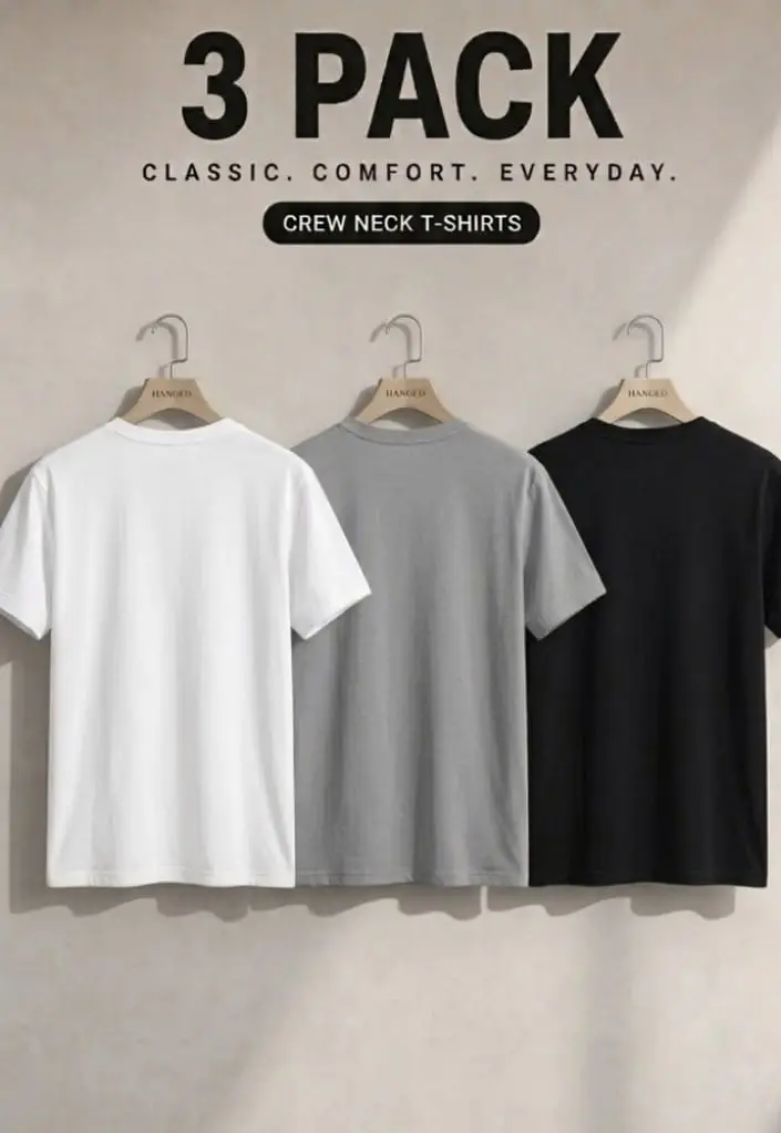 3 Pcs Men's Dri Fit Printed Shirt