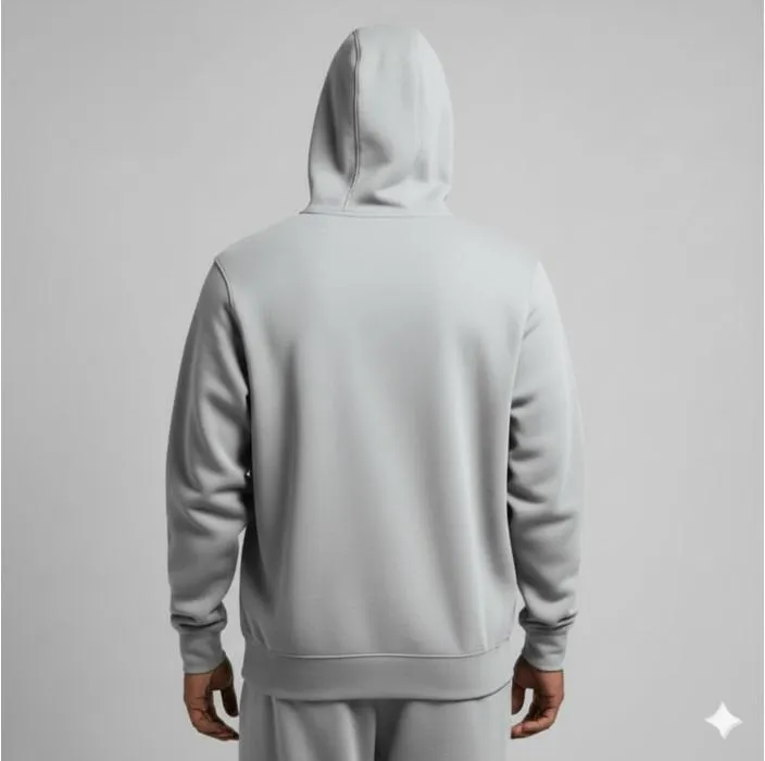 Men's Grey Fleece Hoodie Nike Slim Fit
