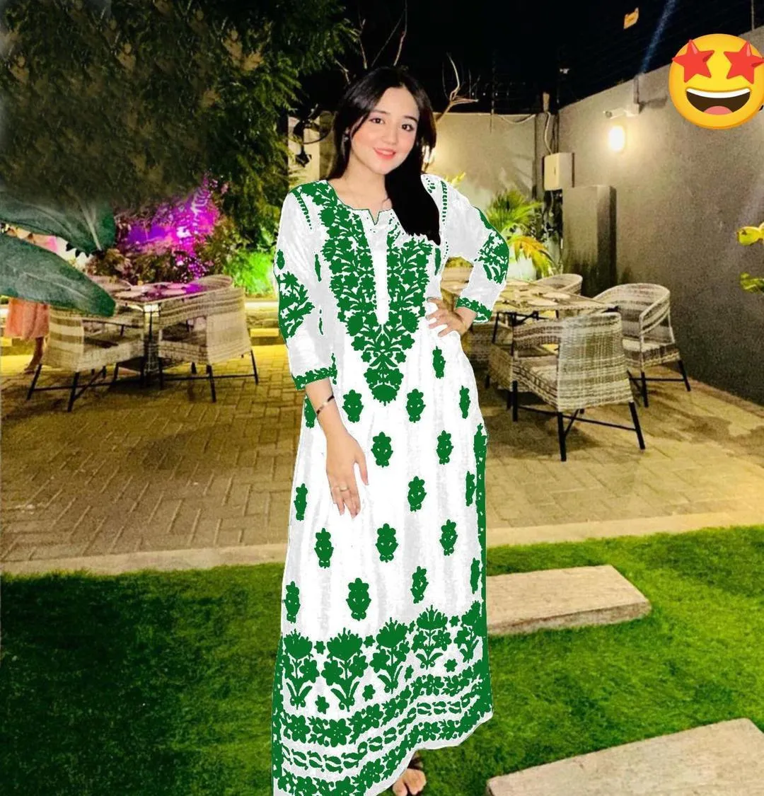 green and white pakistani dress Embroidered Kurta Set Women 2 Pcs Linen Cotton – Markaz couple light green nikkah dress