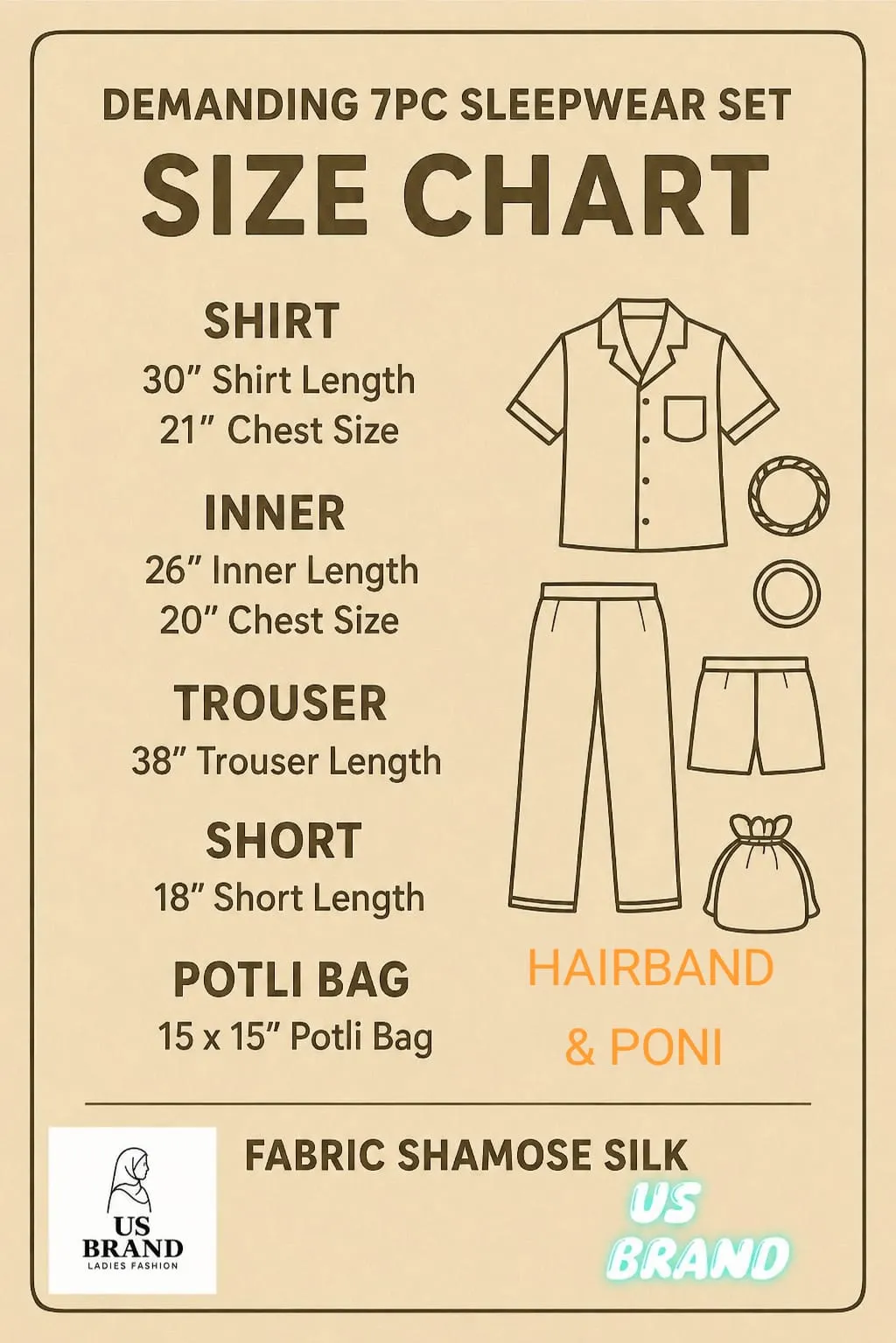 7 Pcs Women's StitchedNight suits Piping WorkOn Shirt Trouser ShortWith Seven Pieces NightwearSet
