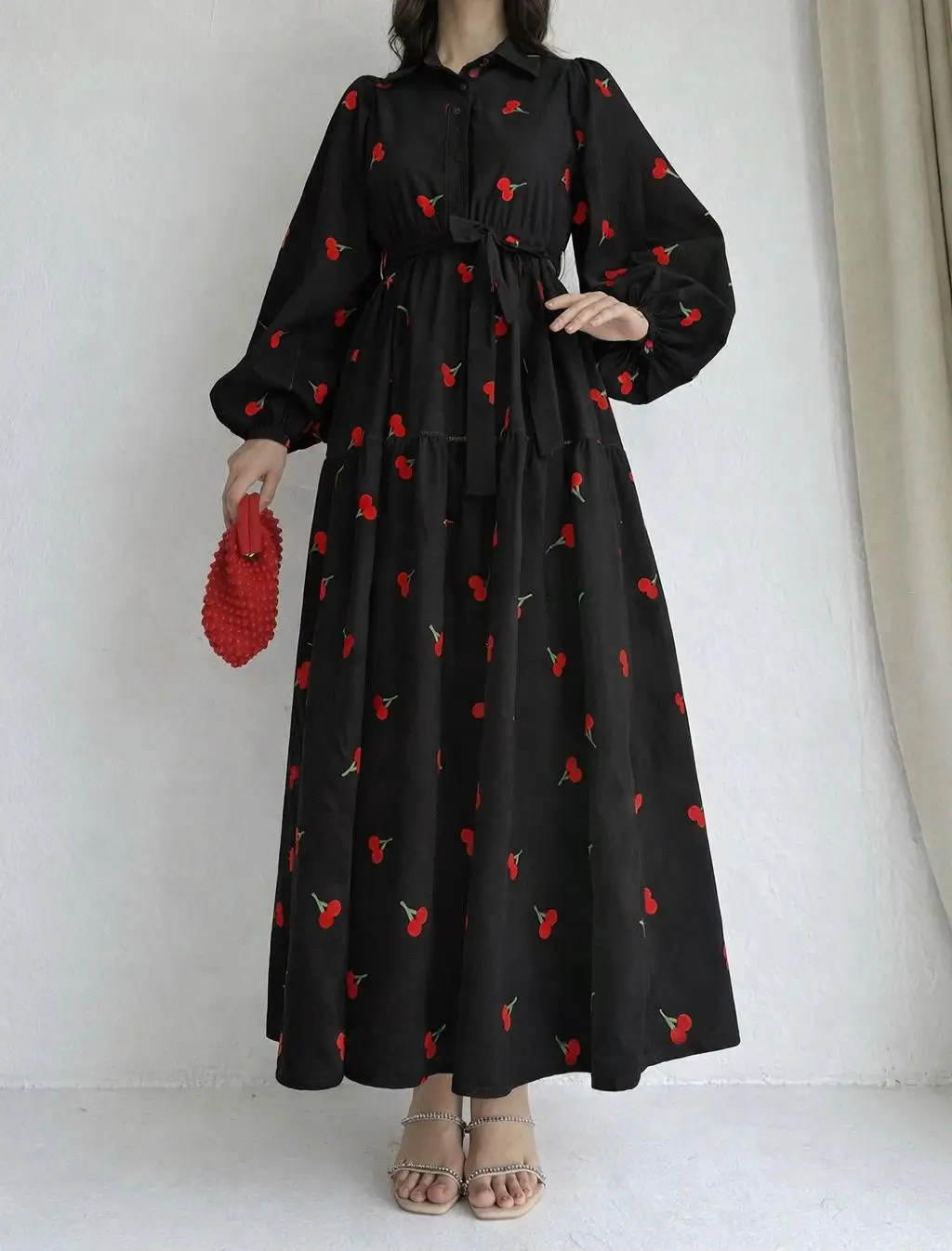 1 Pc Women's Stitched Silk Printed Maxi