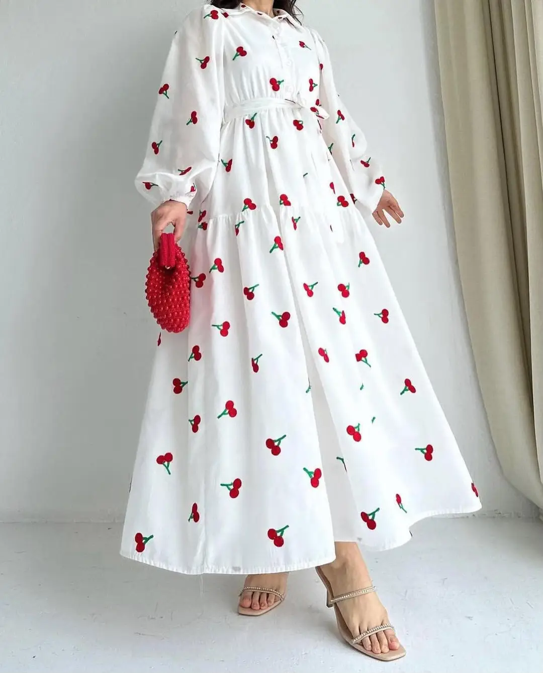 1 Pc Women's Stitched Silk Printed Maxi
