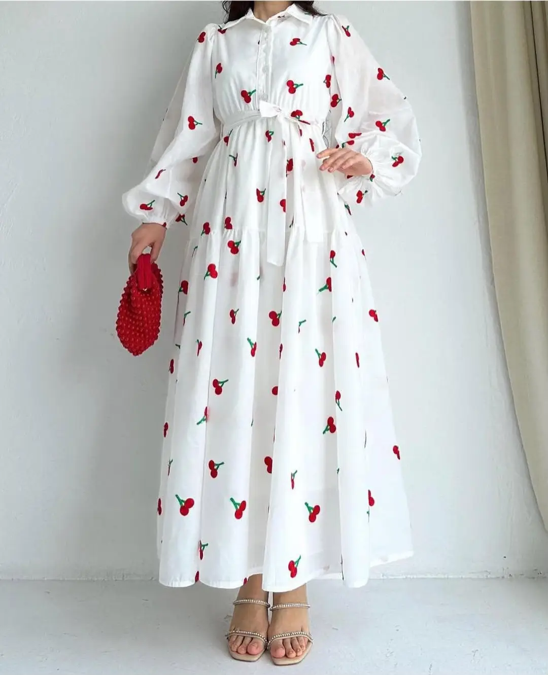 1 Pc Women's Stitched Silk Printed Maxi