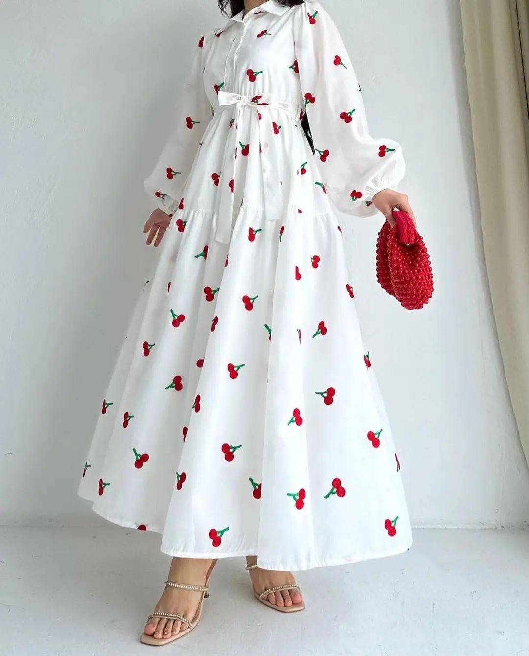 1 Pc Women's Stitched Silk Printed Maxi