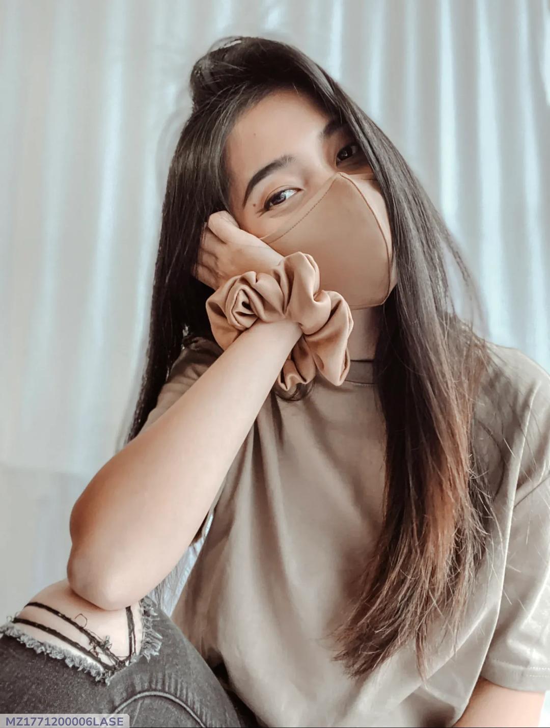 Matching Face Masks & Hair Scrunchies Set for Women