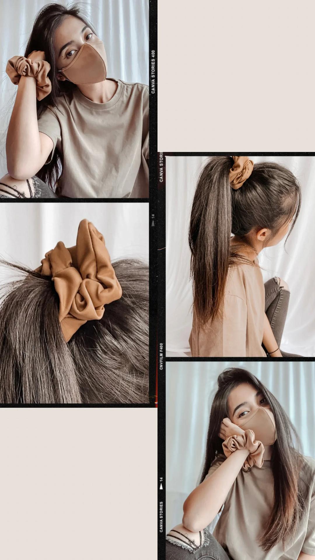 Matching Face Masks & Hair Scrunchies Set for Women