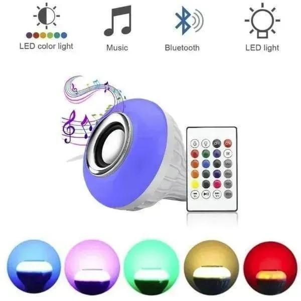 LED Music Bulb with Remote Control & Built-in Speaker