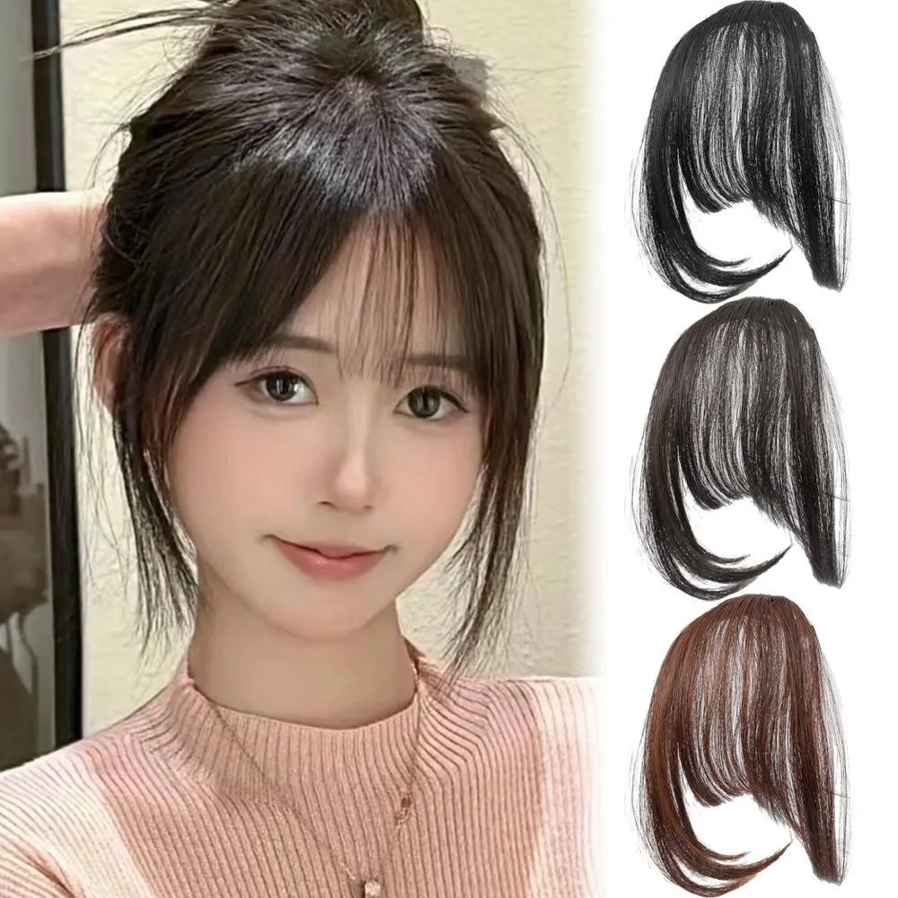 Air Bangs Wig Female , Real Comic Flush Bangs Invisible Wig