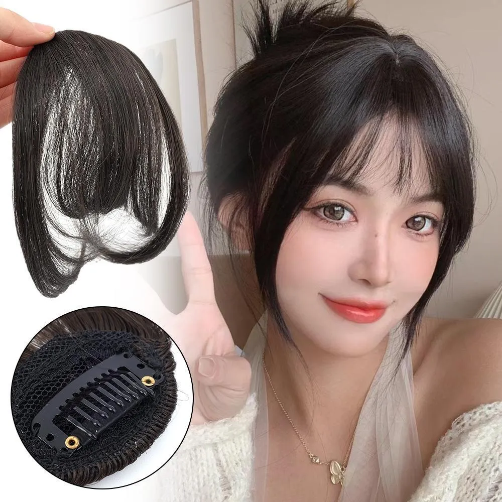 Air Bangs Wig Female , Real Comic Flush Bangs Invisible Wig