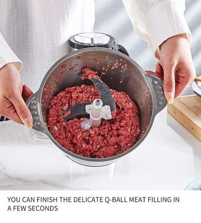 Portable Electric Meat Chopper 3L Stainless Steel