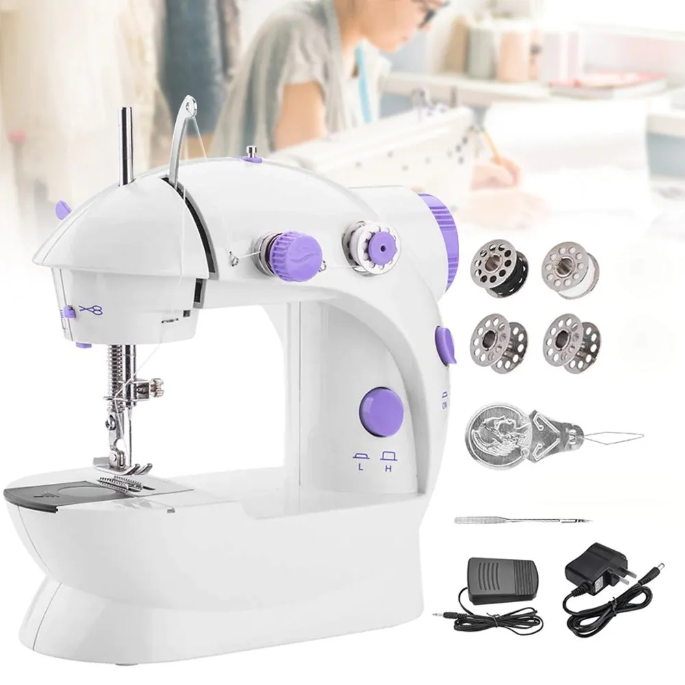Mini Sewing Machine 5cm Double Thread Portable Black