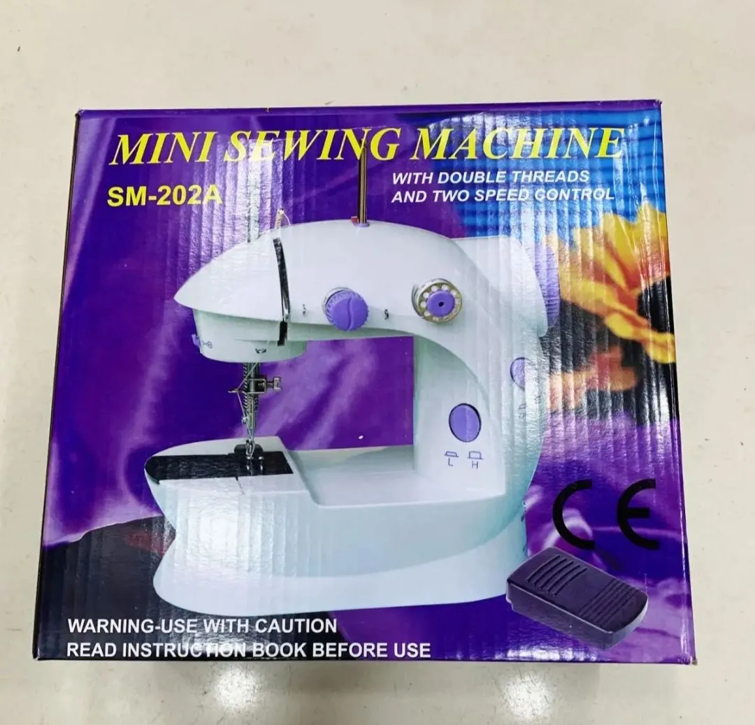 Mini Sewing Machine 5cm Double Thread Portable Black