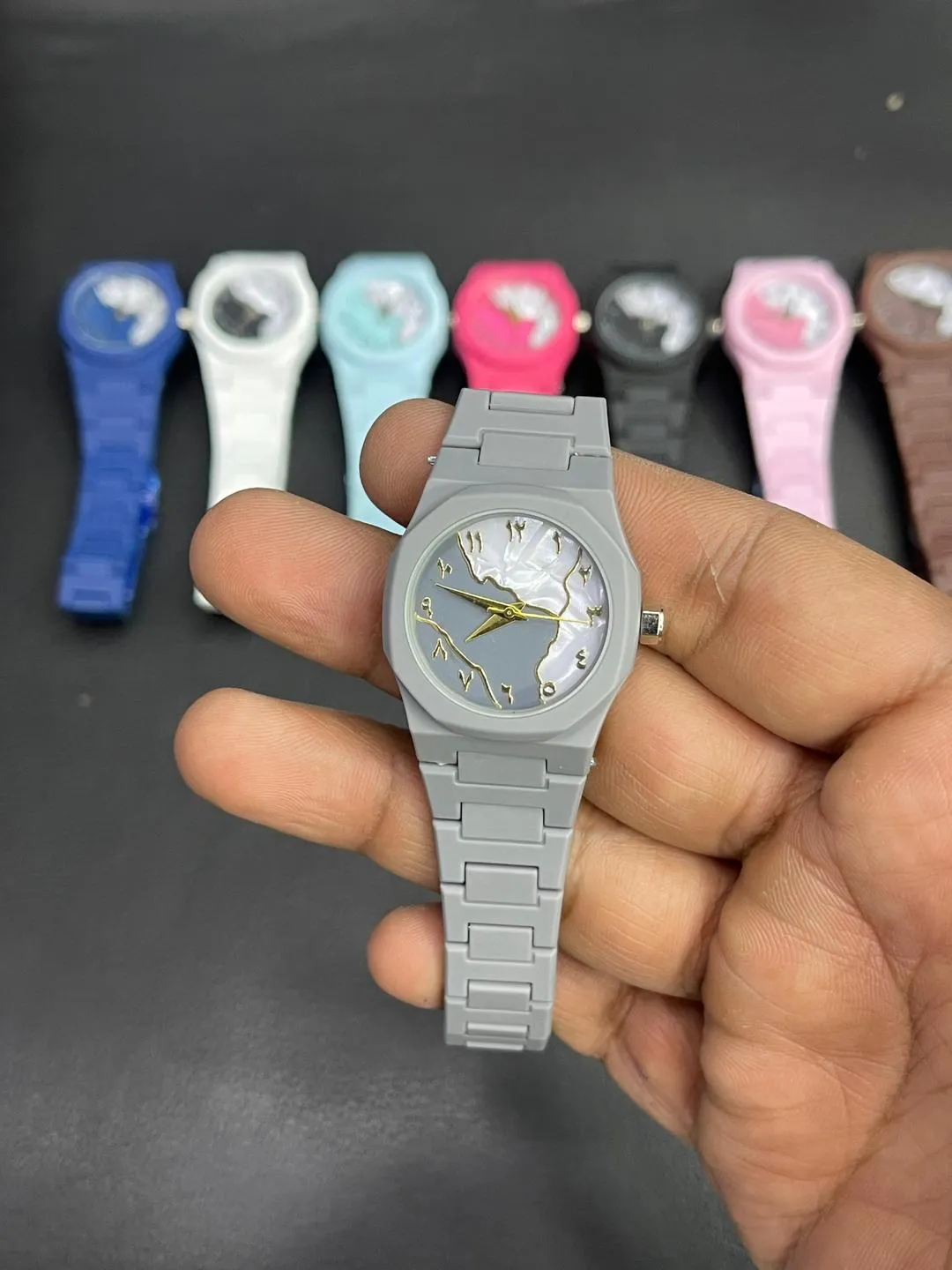 Stylish Arabic Aura Watch for Girls Women Pink