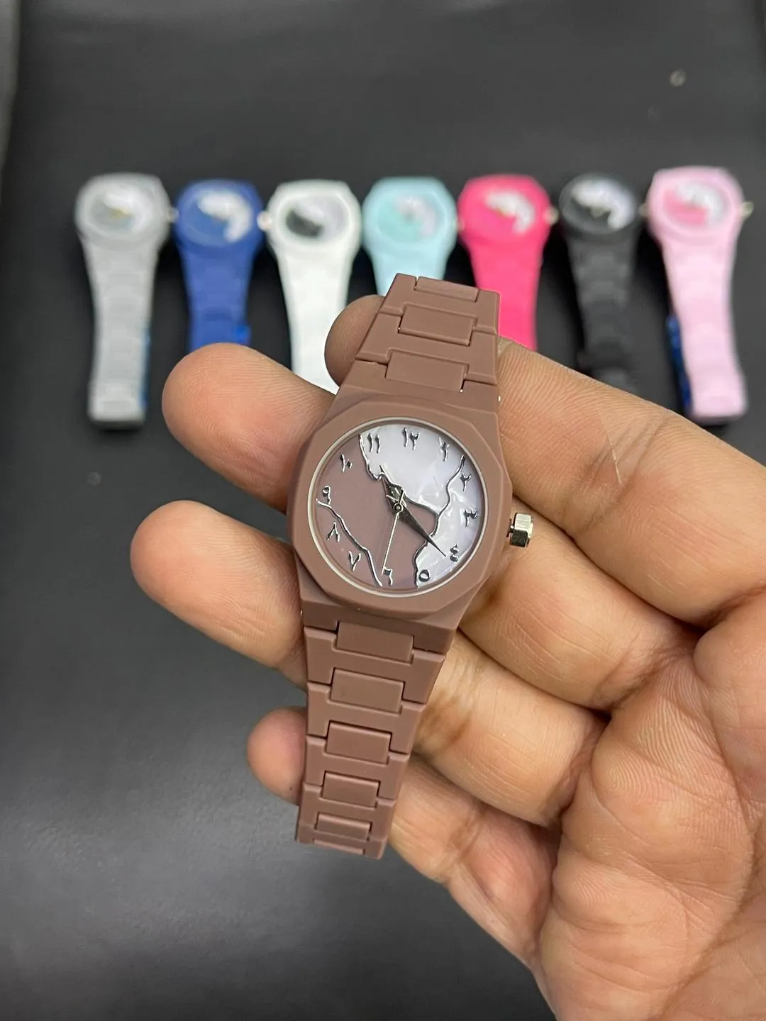 Stylish Arabic Aura Watch for Girls Women Pink