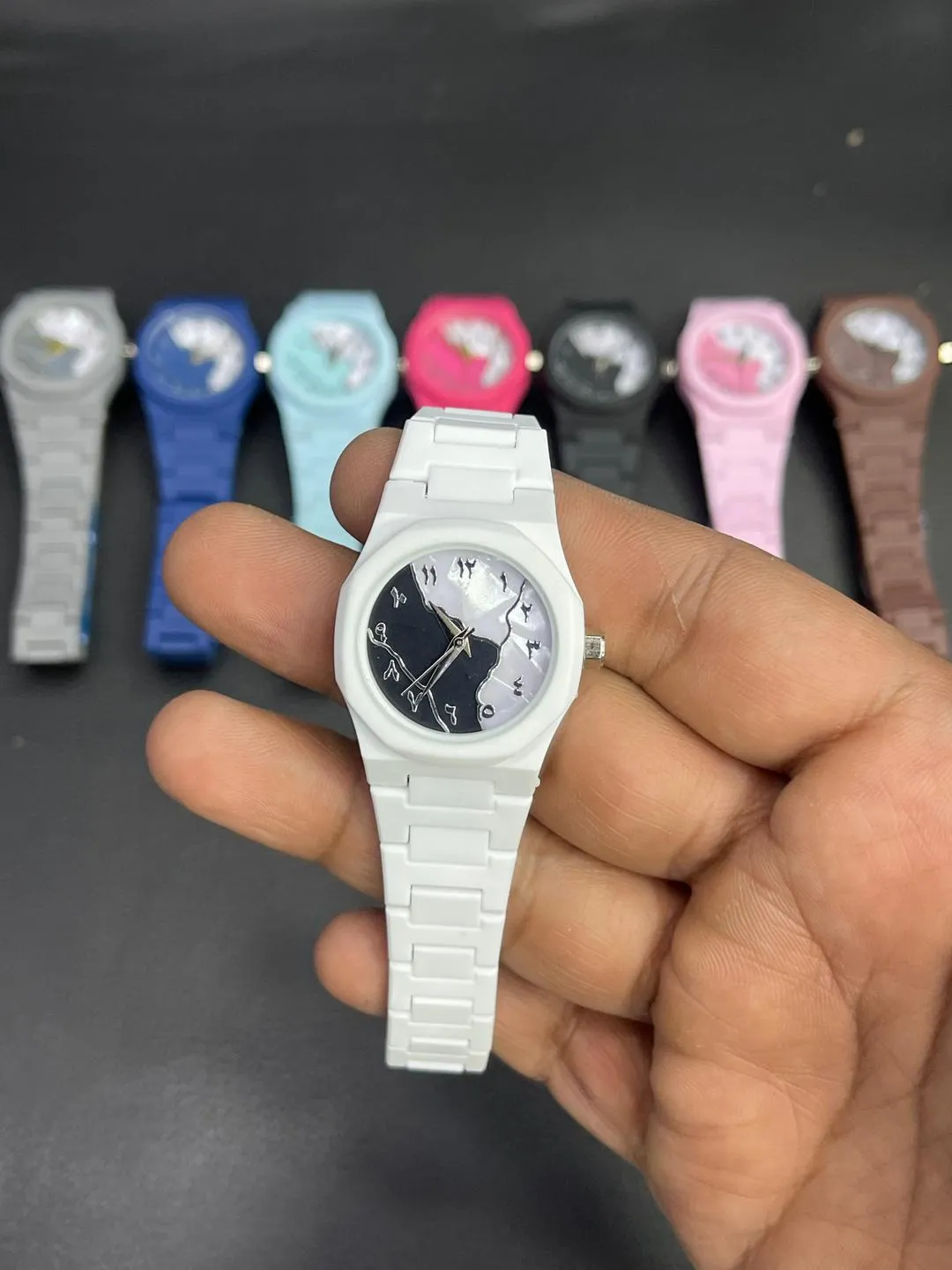 Stylish Arabic Aura Watch for Girls Women Pink