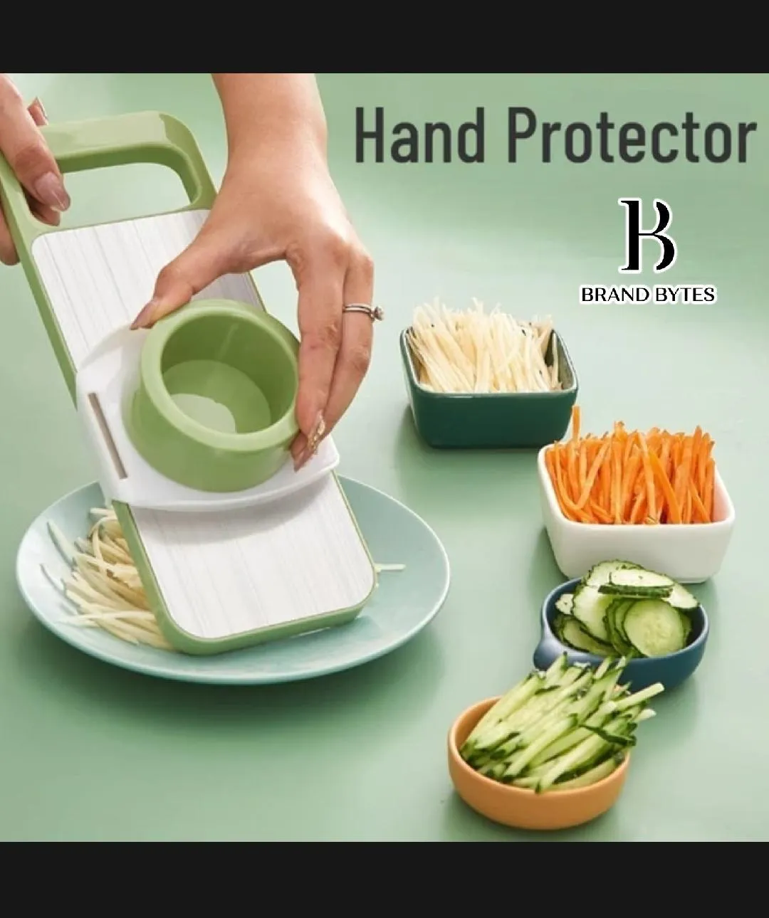 5-in-1 Manual Vegetable Slicer Cutter with 5 Blades & Collection Basin