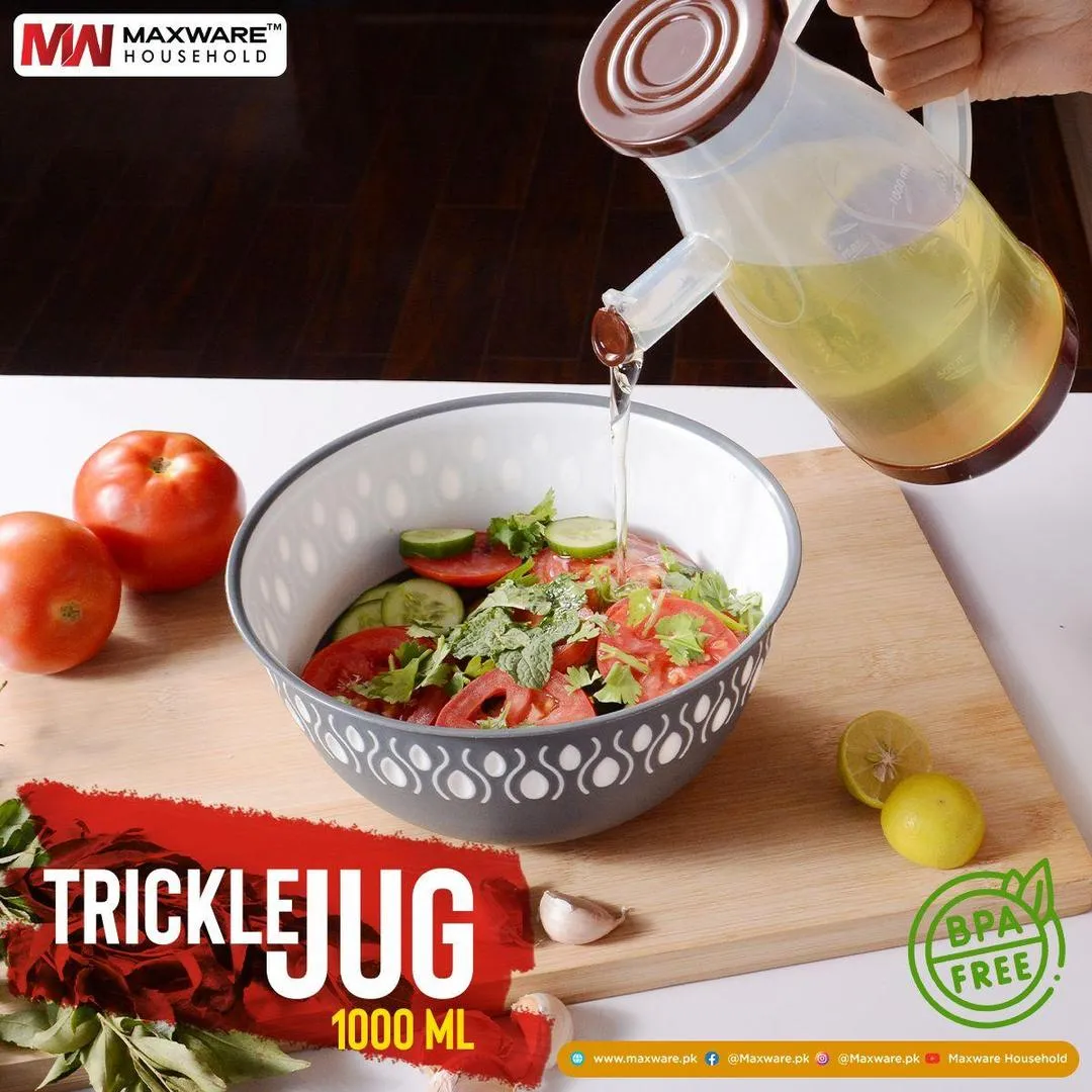 Trickle Jug 1000ml BPA-Free ABS Plastic Oil Honey Milk Storage