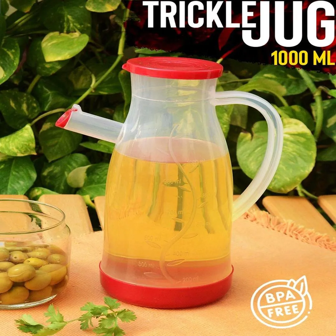 Trickle Jug 1000ml BPA-Free ABS Plastic Oil Honey Milk Storage