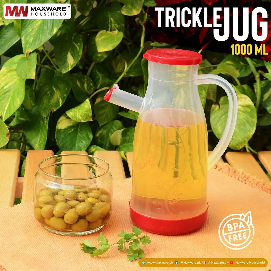 Trickle Jug 1000ml BPA-Free ABS Plastic Oil Honey Milk Storage