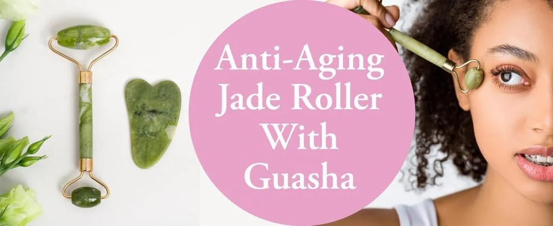 Jade Gua Sha Roller Green 30cm Natural Stone Face Care Tool