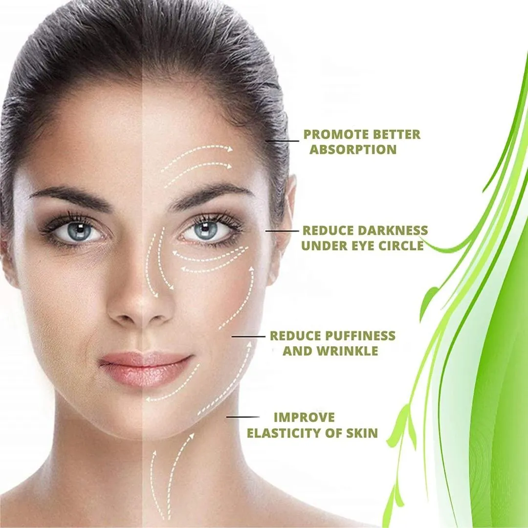 Jade Gua Sha Roller Green 30cm Natural Stone Face Care Tool