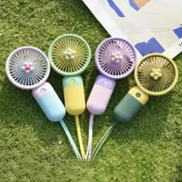 Battery Operated Mini Fan Foldable Desk Desktop Fans with LED Display for Home Office Bedroom Outdoor Travel