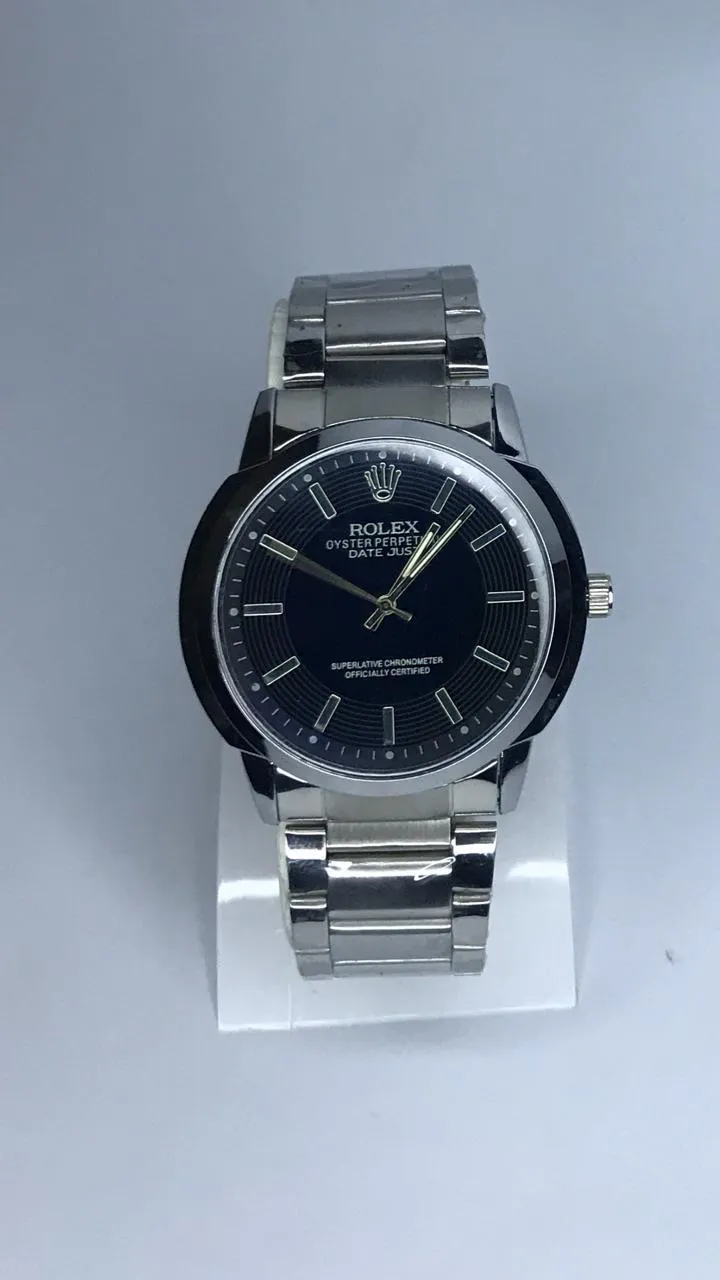 Rolex Men Stainless Steel Chain Watch with Dial