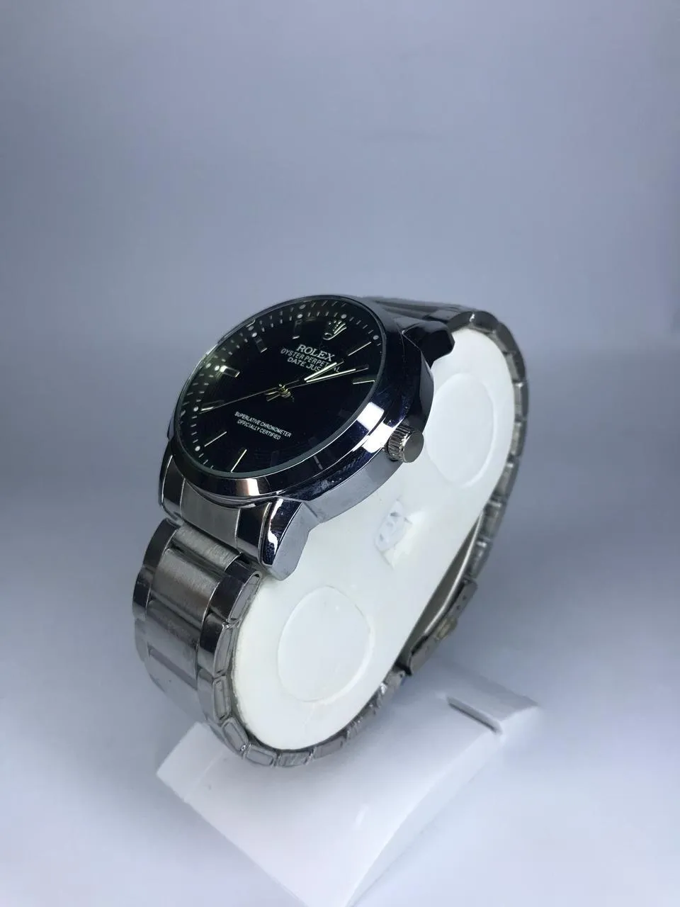 Rolex Men Stainless Steel Chain Watch with Dial