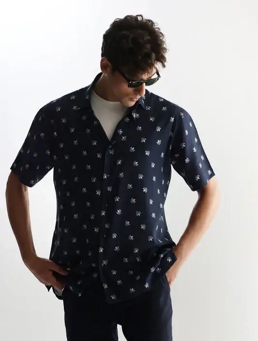 1 Pc Cotton Printed Polo Shirt
