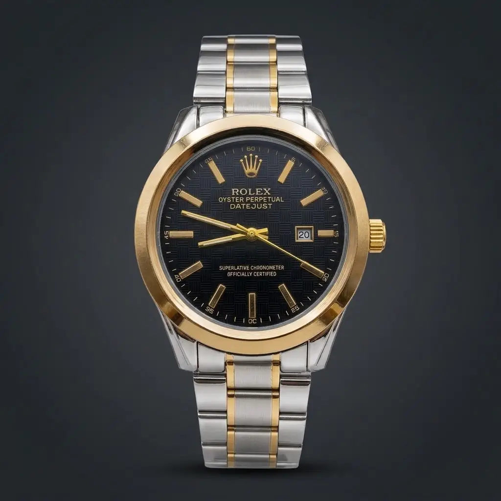 Men's Modern Stylish Look Watch With Date - Random Multicolor Dial - Art# M247 -RoxBj9008500Dt-S&G-0053