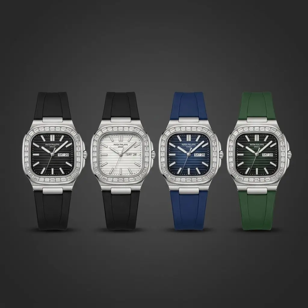 Men's Modern Stylish Look Rubber Strap Watch With Day & Date Feature - with Random Multicolor Dial - Art # M247 -PP9007000k-0055