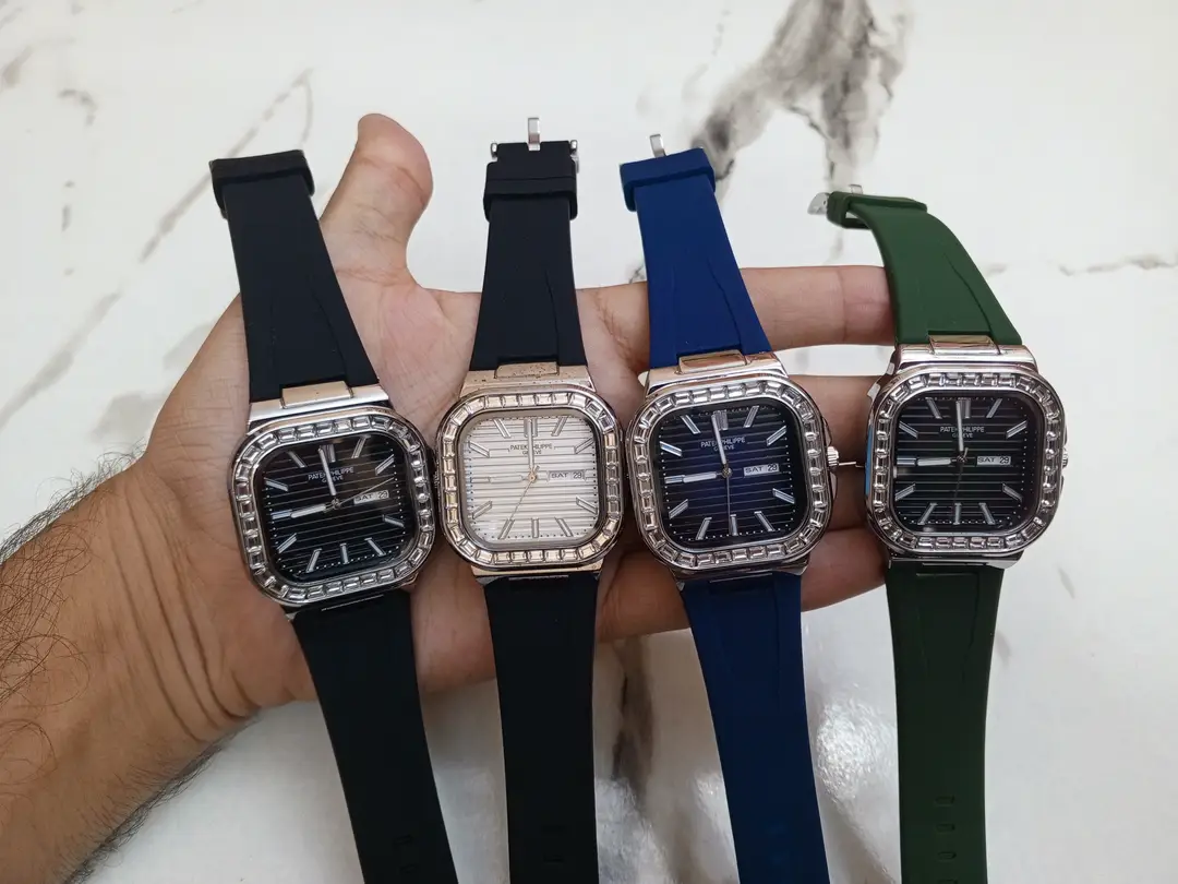 Men's Modern Stylish Look Rubber Strap Watch With Day & Date Feature - with Random Multicolor Dial - Art # M247 -PP9007000k-0055