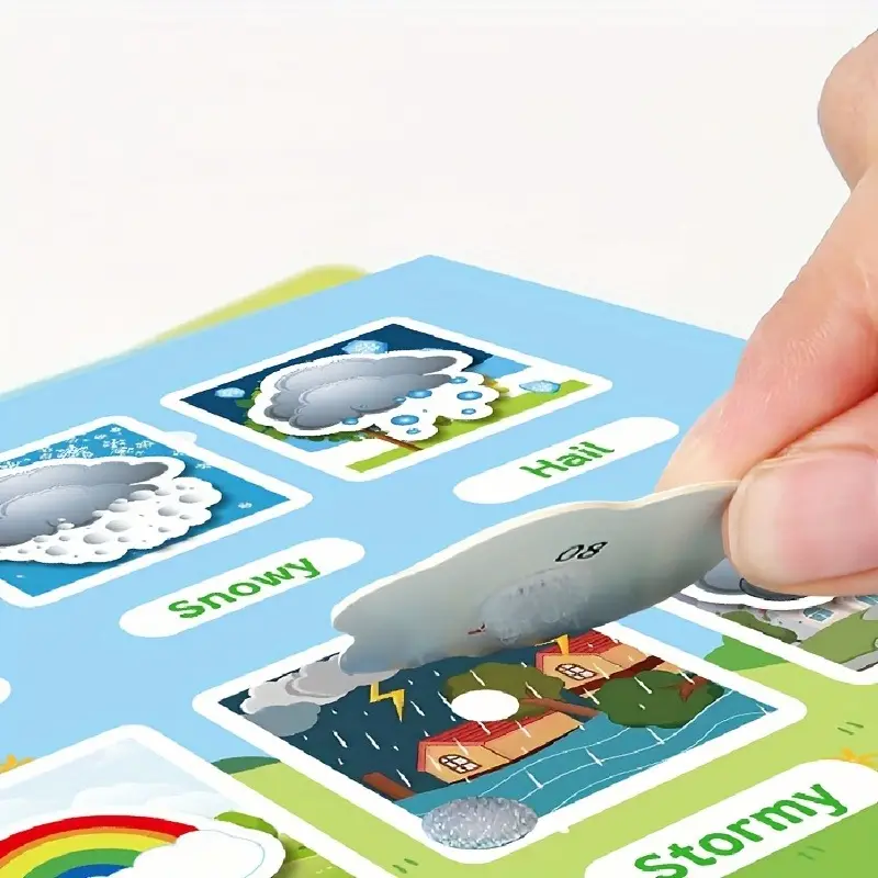 Kids Educational Learning Sticker Book for Kids Multicolor