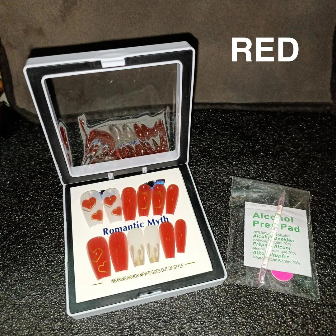 Romantic M Fake Nails for Women, 100 Pcs, Natural Look