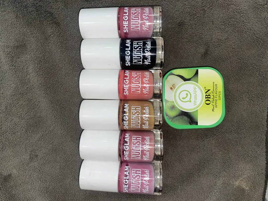 Pack of 6 High Quality Nail Polish - Free Nail Polish Remover