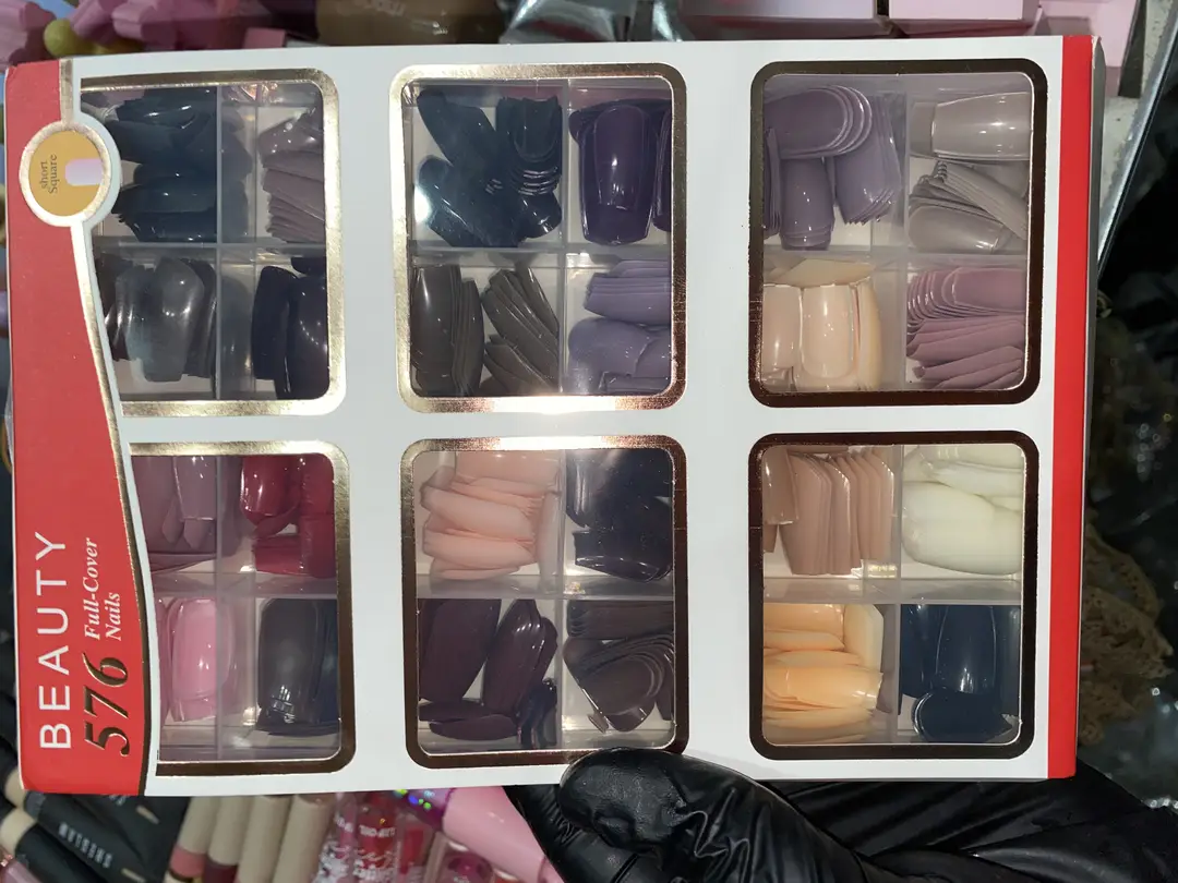Box of High Quality 576 Fake Nails - Free Nail glue