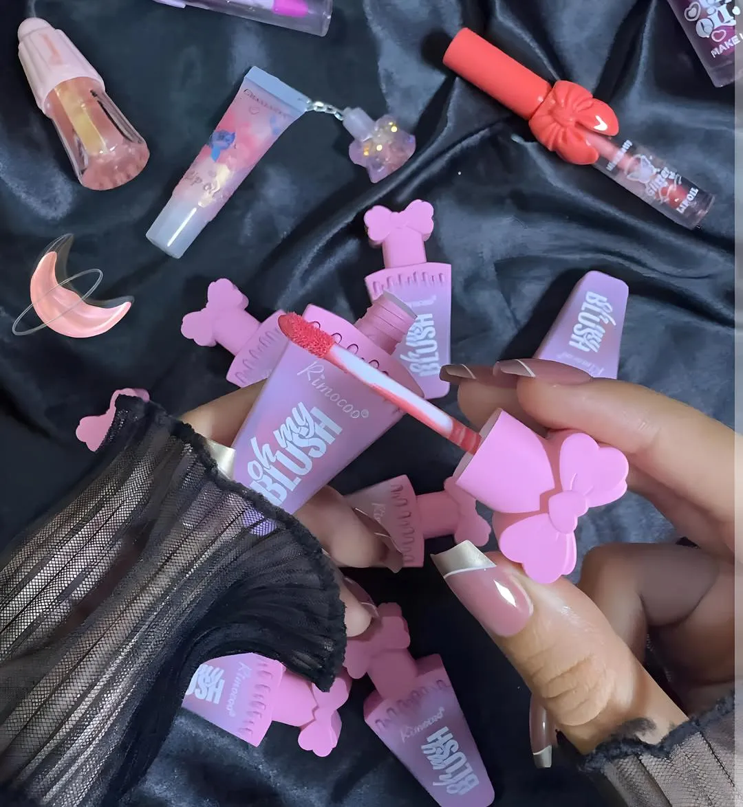 Pink Bow Lip Gloss Set of 6