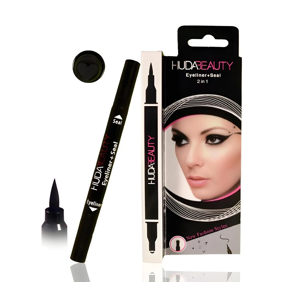 2 in 1 Eyeliner & Stamp Black Marker Pen