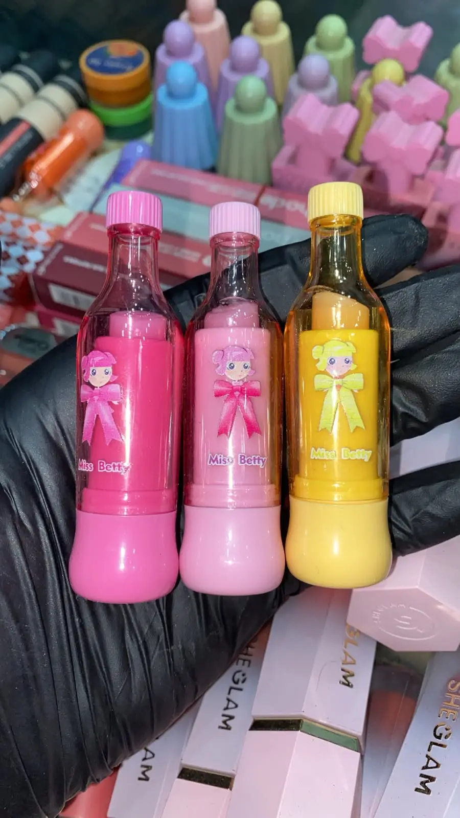 Cute magic lip balm transparent bottle - 3pcs