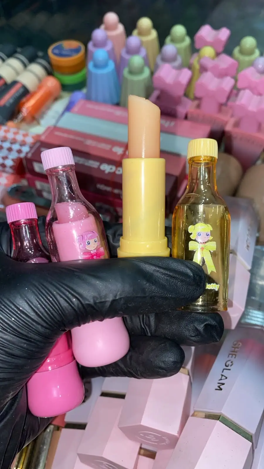Cute magic lip balm transparent bottle - 3pcs