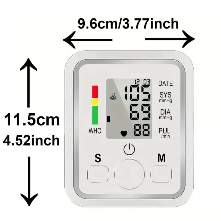 Arm Blood Pressure Monitor BP Automatic Professional Medical Portable Tonometer Digital Tensiometer Heart Rate Monitor 32 Cuff