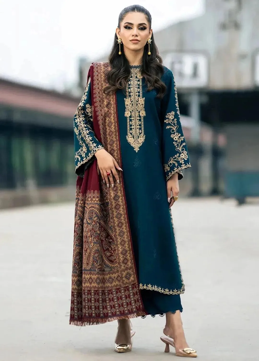 MIX TRENDING DESIGNS 3 Pcs Unstitched Embroidered Suit