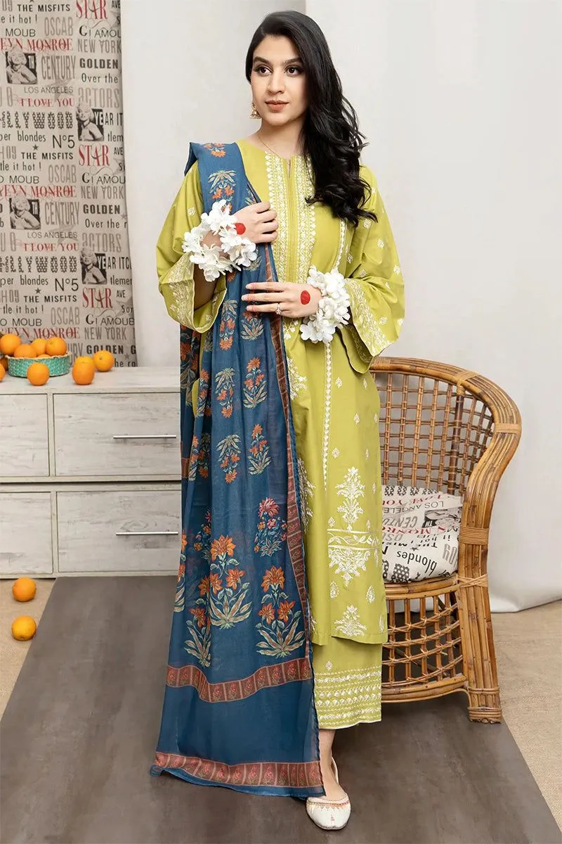 MIX TRENDING DESIGNS 3 Pcs Unstitched Embroidered Suit