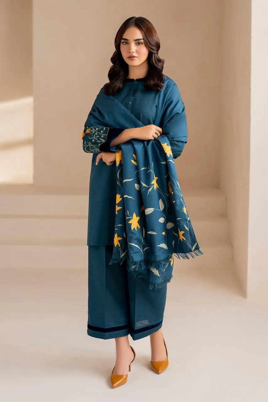 MIX TRENDING DESIGNS 3 Pcs Unstitched Embroidered Suit