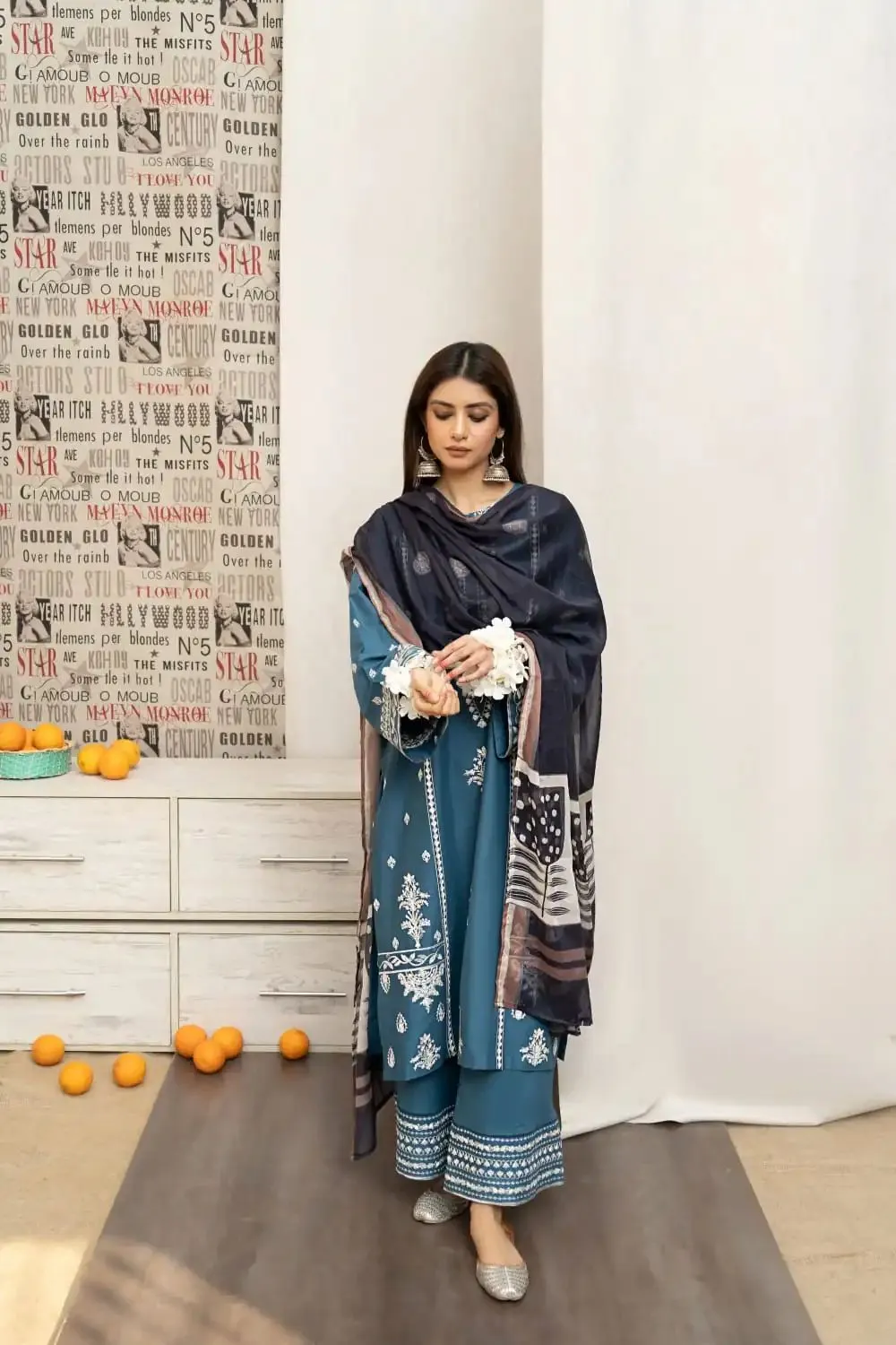 MIX TRENDING DESIGNS 3 Pcs Unstitched Embroidered Suit