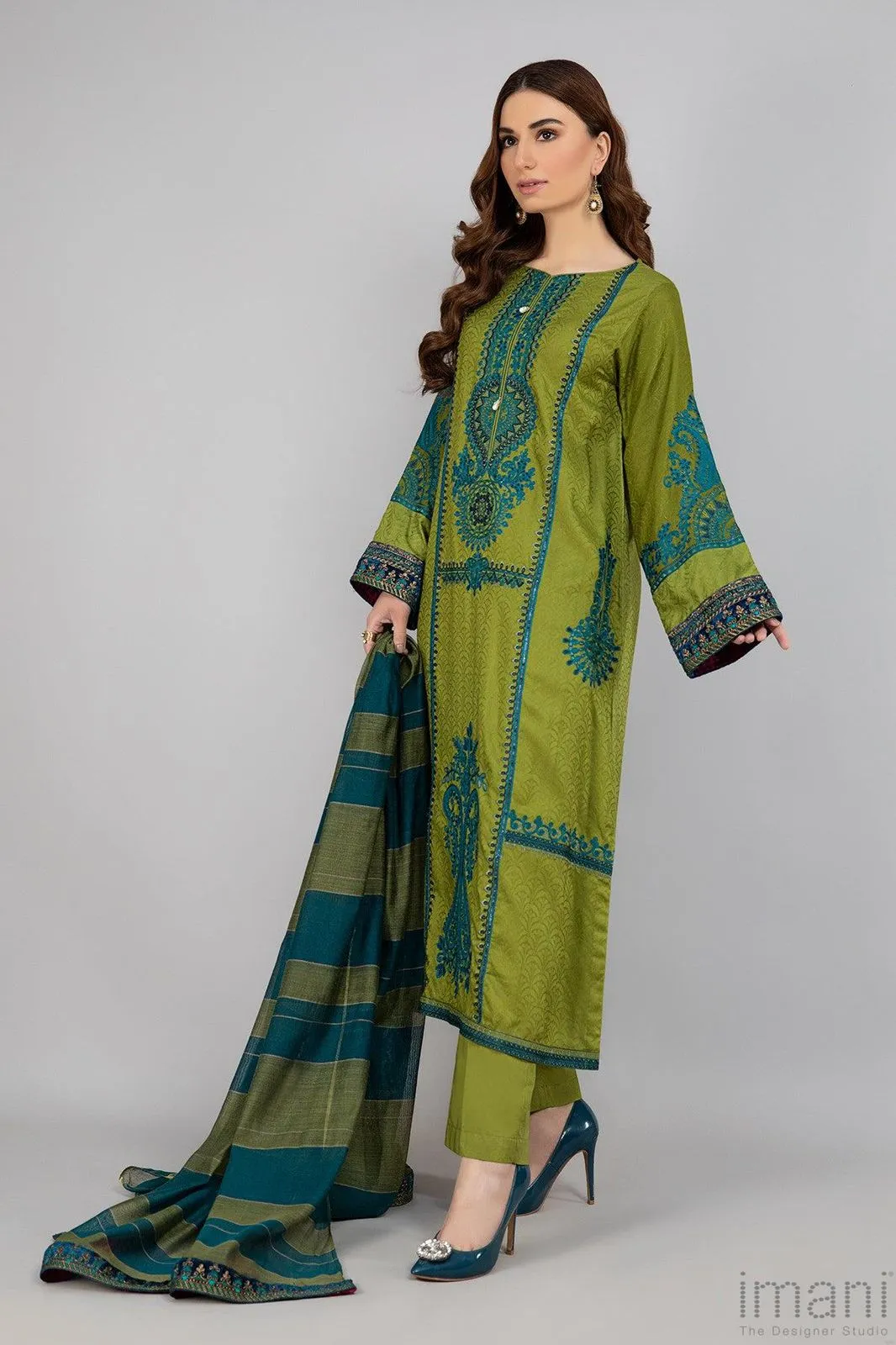 MIX TRENDING DESIGNS 3 Pcs Unstitched Embroidered Suit