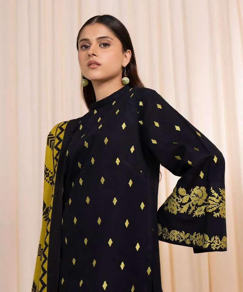 MIX TRENDING DESIGNS 3 Pcs Unstitched Embroidered Suit