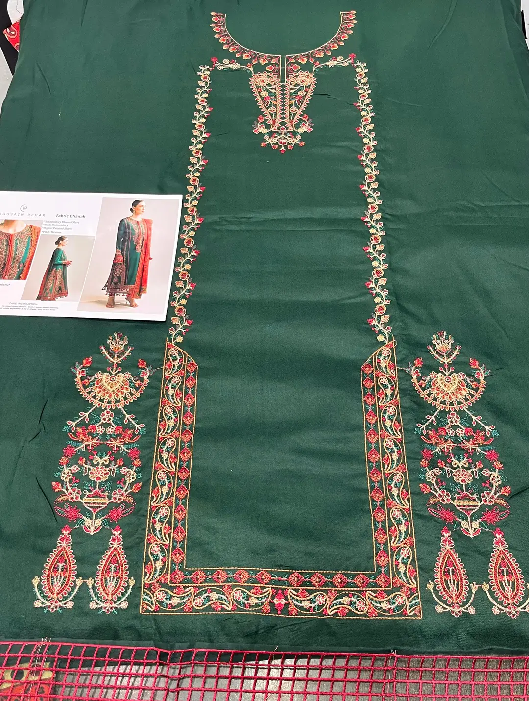 HUSSAIN REHAR 3 Pcs Unstitched Embroidered Suit