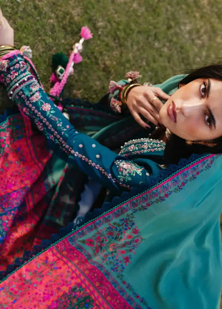 HUSSAIN REHAR NEW ARTICLE 3 PcS Unstitched Embroidered Suit