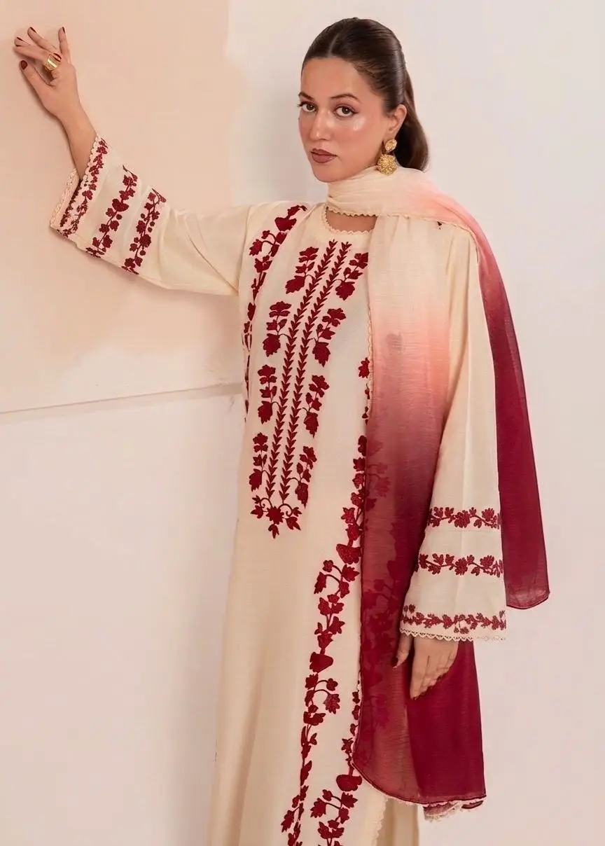 ASLING 3 Pcs Unstitched Embroidered Suit